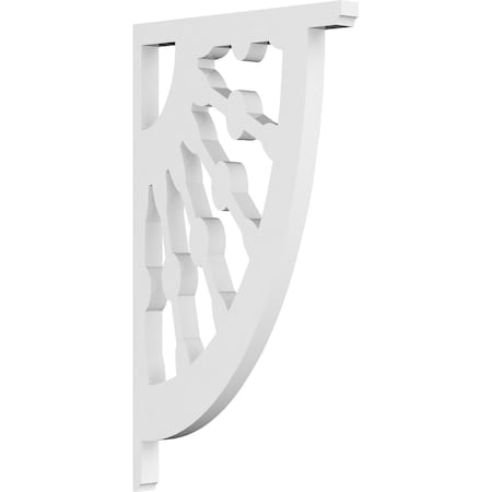 Ekena Millwork Classic Wagon Wheel Architectural Grade PVC Bracket, 5/8"W X 7"D X 12"H BKTP01X07X12CW